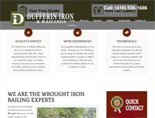 Tablet Screenshot of dufferiniron.com